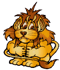 Gif animé lion tête étoilé